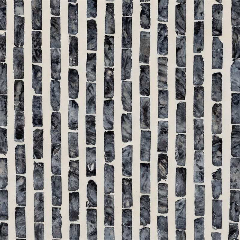 Pemberly Row Capiz Shell Console Table with Geometric Pattern