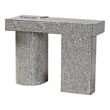 Pemberly Row Capiz Shell Console Table with Geometric Pattern