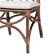 Pemberly Row Rattan Dining Chair with Floral Openwork Backrest