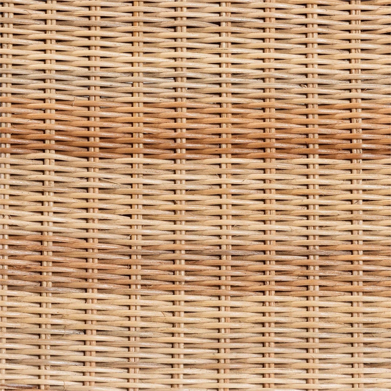 Pemberly Row Contemporary Rattan Dining Chair with Openwork Backrest