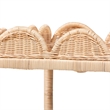 Pemberly Row Contemporary 2-Tier Scalloped Rattan End Table in Natural