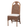 Pemberly Row Contemporary Rattan Dining Chair with High Woven Backrest