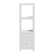 Pemberly Row Contemporary Grasscloth Tall Storage Cabinet with 2 Drawers