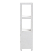 Pemberly Row Contemporary Grasscloth Tall Storage Cabinet with 2 Drawers