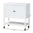 Pemberly Row Contemporary Fluted 2-Door Sideboard Storage Cabinet