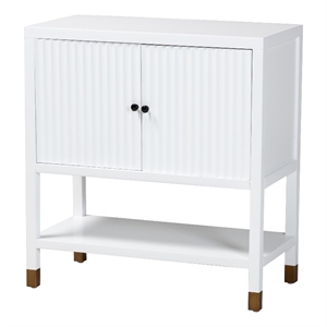 Pemberly Row Contemporary Fluted 2-Door Sideboard Storage Cabinet