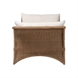 Pemberly Row Contemporary Rattan Daybed with Removable Cushions