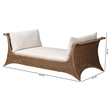 Pemberly Row Contemporary Rattan Daybed with Removable Cushions