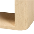 Pemberly Row Contemporary Grasscloth 1-Drawer Nightstand with Open Shelf
