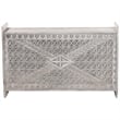Pemberly Row Contemporary Wood Storage Trunk with Carved Geometric Front