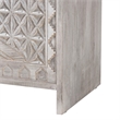 Pemberly Row Contemporary Wood Storage Trunk with Carved Geometric Front
