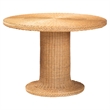 Pemberly Row 5-Piece Braided Rattan Dining Set in Light Honey