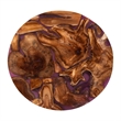 Pemberly Row Contemporary Round Teak Wood and Resin Coffee Table
