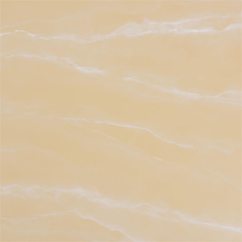 Pemberly Row Marbled Resin Coffee Table with Pedestal Base in Cream