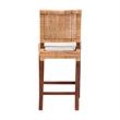 Pemberly Row Rattan Counter Stool with Woven Lattice Backrest