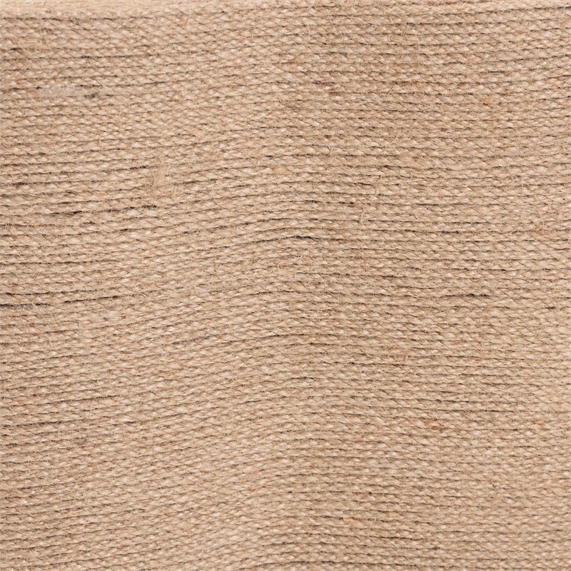 Pemberly Row Contemporary Handwoven Jute Coffee Table with Tapered Frame