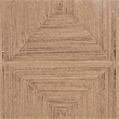 Pemberly Row Woven Paper Loom Bench with Mahogany Frame in White