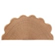 Pemberly Row Contemporary Scalloped Rattan Queen Headboard Wall-Mounted