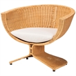 Pemberly Row Rattan 2-Piece Chair and Ottoman Living Room Set