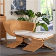 Pemberly Row Rattan 2-Piece Chair and Ottoman Living Room Set