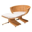 Pemberly Row Rattan 2-Piece Chair and Ottoman Living Room Set