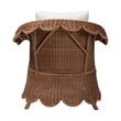 Pemberly Row Scalloped Rattan Armchair with Removable Cushions