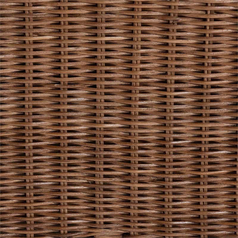Pemberly Row Scalloped Rattan Armchair with Removable Cushions