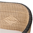 Pemberly Row Contemporary Rattan Loveseat with Diamond Weave Backrest