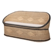 Pemberly Row Contemporary Rattan Loveseat with Diamond Weave Backrest