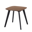 Pemberly Row Solid Wood End Table with Natural Oak Stain Legs in Black