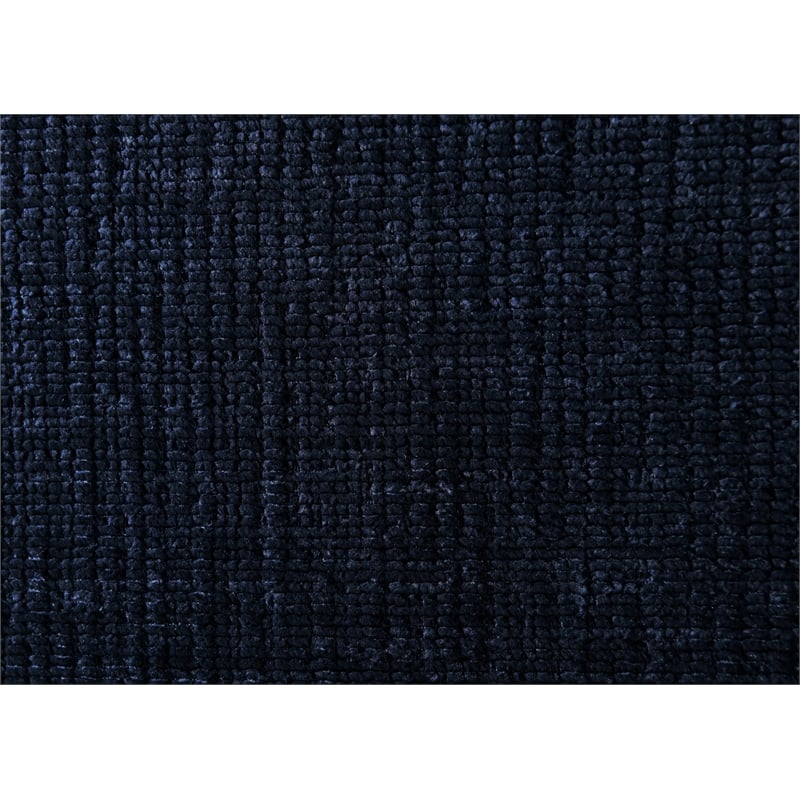 Pemberly Row Channel Tufted Fabric Upholstered Platform Queen Bed in Blue