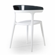 Pemberly Row Modern Resin Patio Dining Chair in White (Set of 2)
