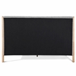 Pemberly Row Upholstered Platform Queen Bed with Wood Legs in Gray Boucle