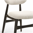 Pemberly Row Solid Wood Dining Chairs in Oatmeal Fabric Upholstery (Set of 2)