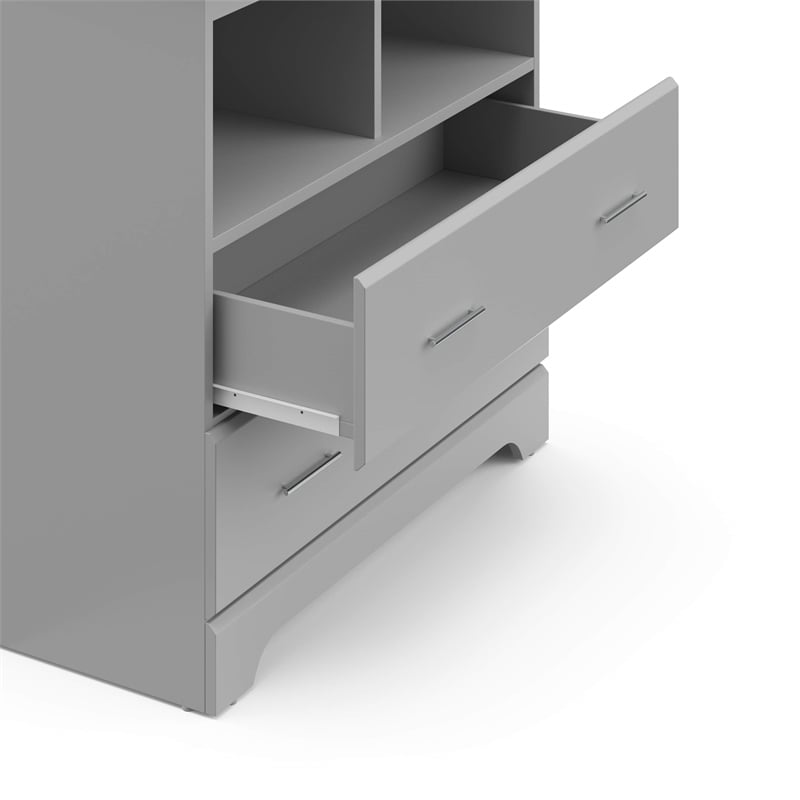 Pemberly Row 2-Drawer Engineered Wood Changing Chest in Pebble Gray