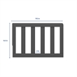 Pemberly Row Universal Wood Toddler Safety Guardrail in Gray