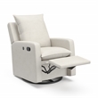 Pemberly Row Recliner Glider with USB Charging Port in Ivory