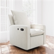 Pemberly Row Recliner Glider with USB Charging Port in Ivory