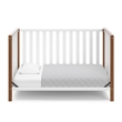 Pemberly Row Wood 4-in-1 Convertible Crib in White/Driftwood