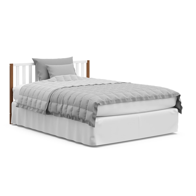 Pemberly Row Wood 4-in-1 Convertible Crib in White/Driftwood