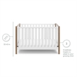 Pemberly Row Wood 4-in-1 Convertible Crib in White/Driftwood