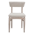 Pemberly Row Modern Coastal Dining Chair in Cerused White Oak