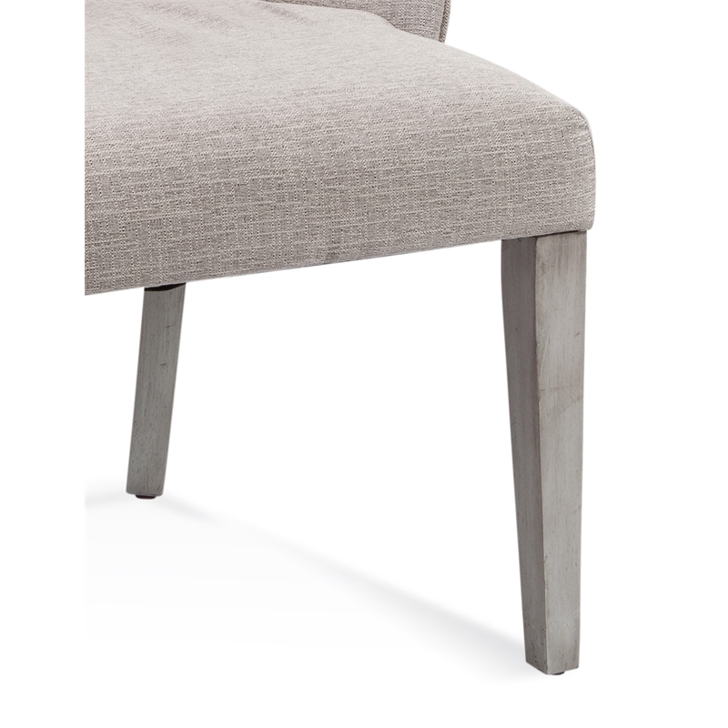 Pemberly Row Modern Wooden Parsons Dining Chair in Washed Gray