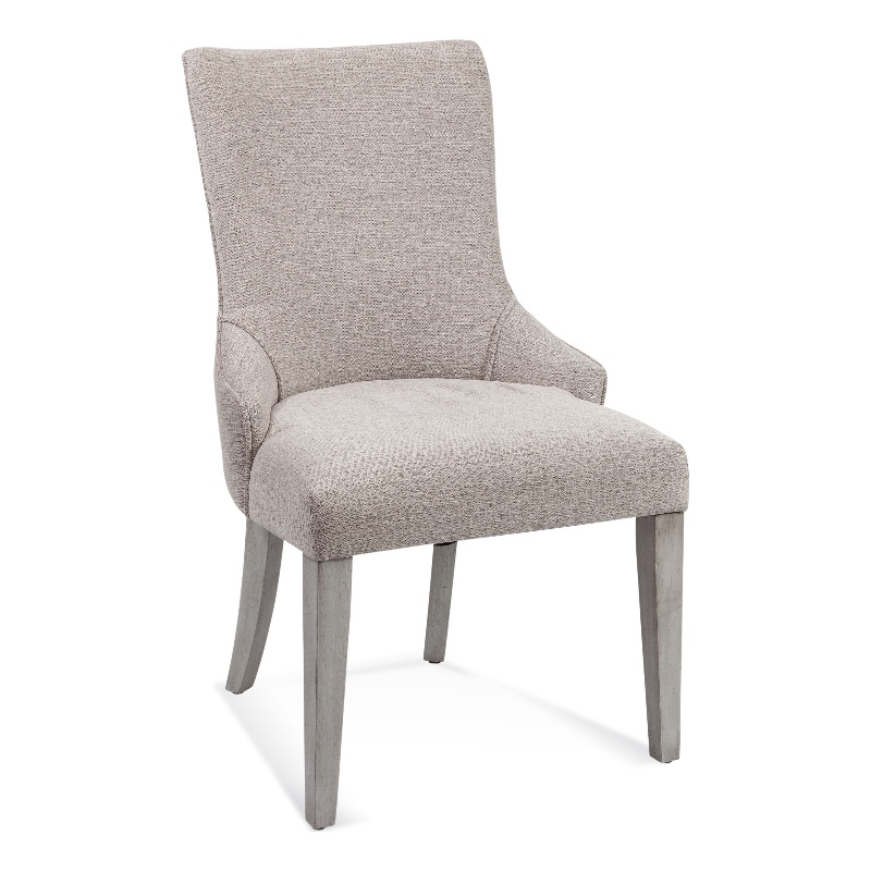 Pemberly Row Modern Wooden Parsons Dining Chair in Washed Gray