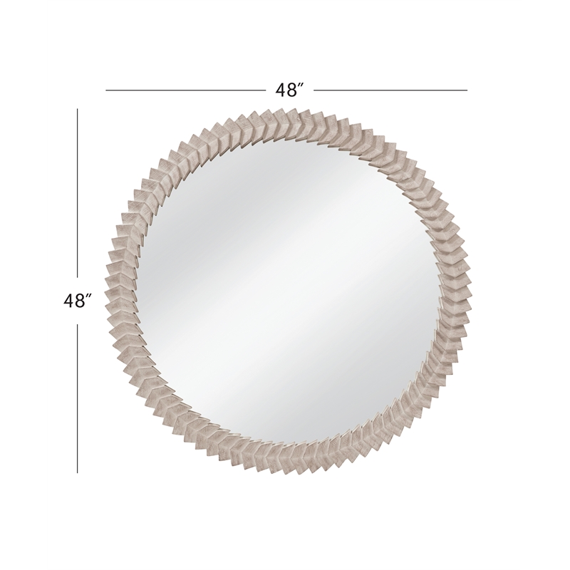 Pemberly Row Contemporary Carved Wood Contemporary Wall Mirror