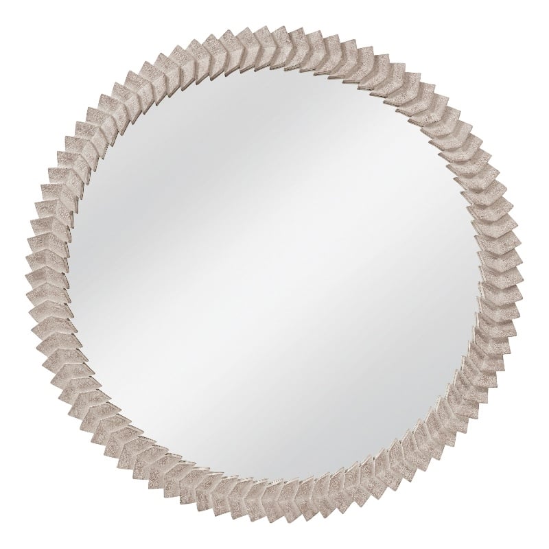 Pemberly Row Contemporary Carved Wood Contemporary Wall Mirror