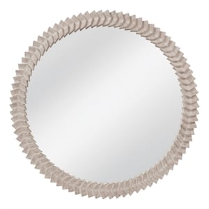 Pemberly Row Contemporary Carved Wood Contemporary Wall Mirror