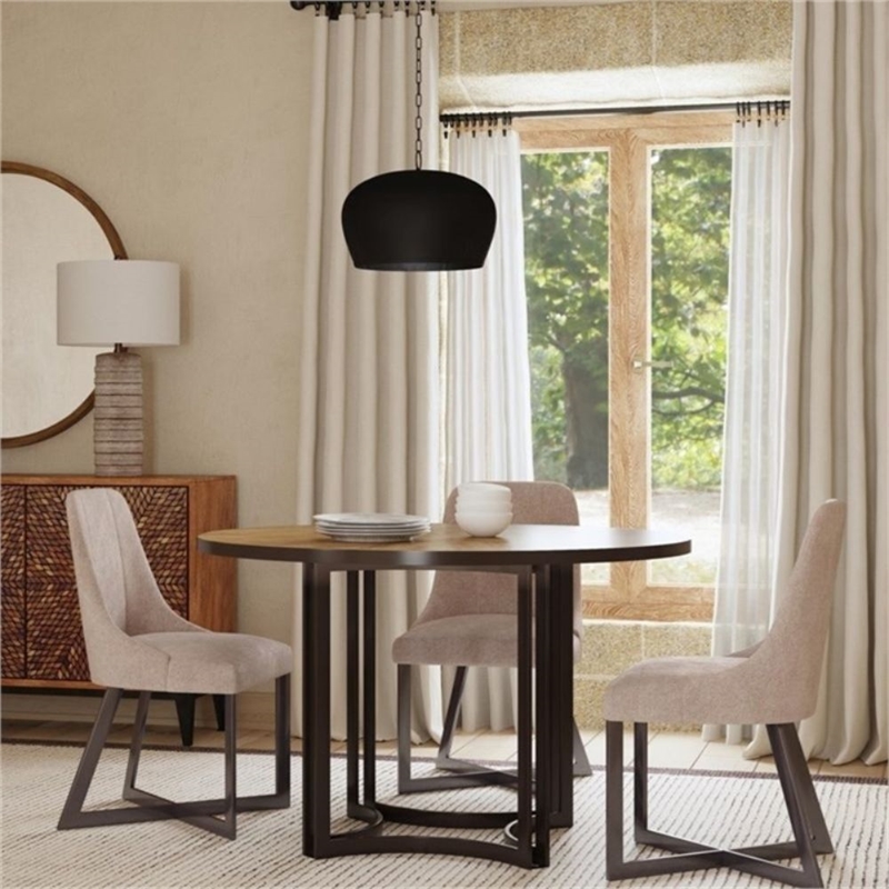 Pemberly Row Modern Transitional Upholstered Dining Chair Set of 2
