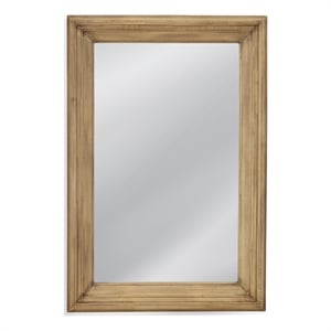 Pemberly Row Rectangular Brass Clad Wall Mirror in Gold Metal