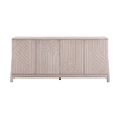 Pemberly Row Modern Coastal 4-Door Server in Ceruse White Oak